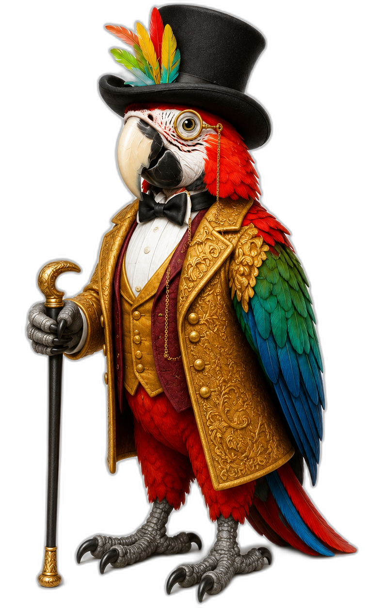 Lord Aurelius Plumecrest, a parrot